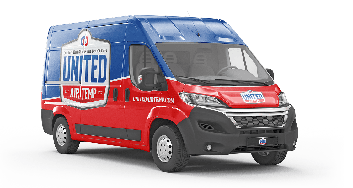 United Air Temp white van