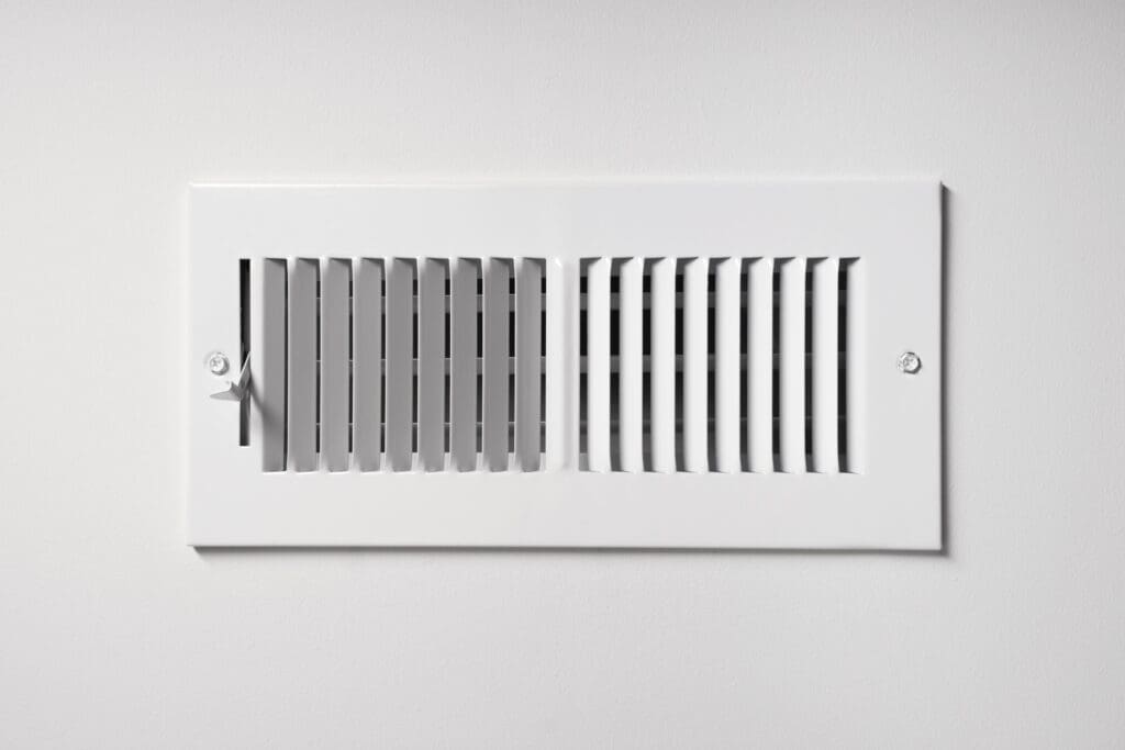 Closeup of HVAC air vent