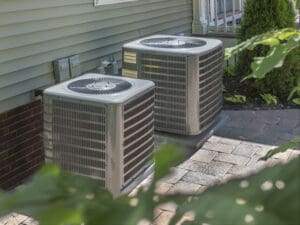 Two central air conditioning units
